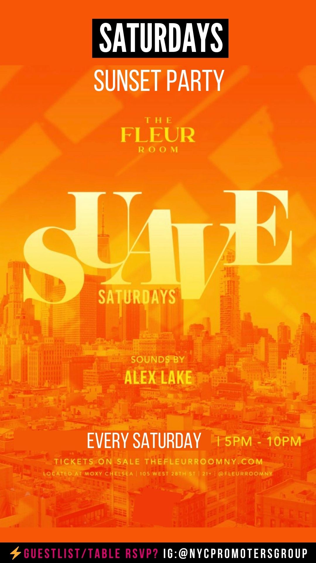 FLEUR ROOM SUNSET PARTY NYC ROOFTOP