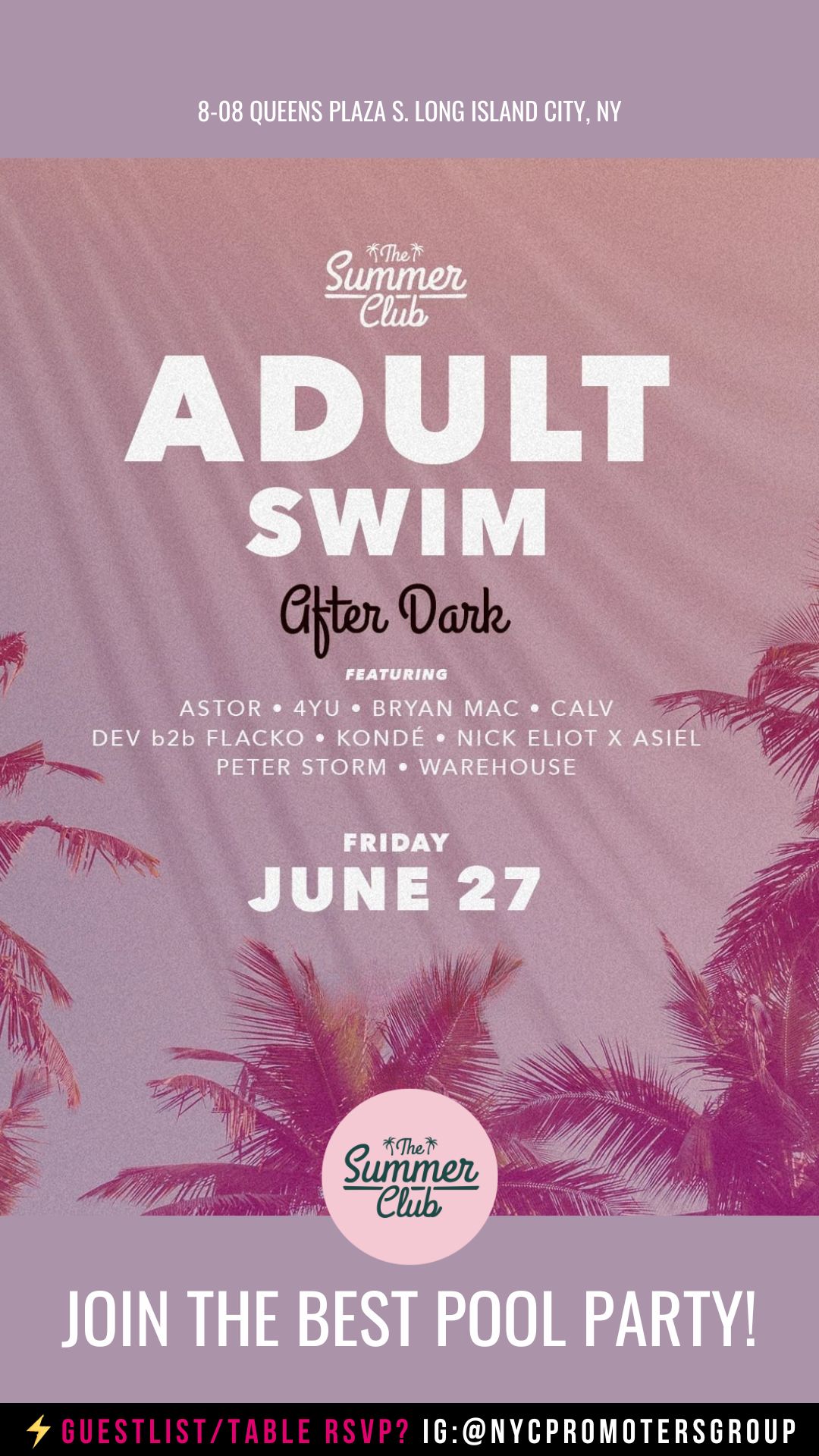 NYC POOL PARTY SUMMER CLUB