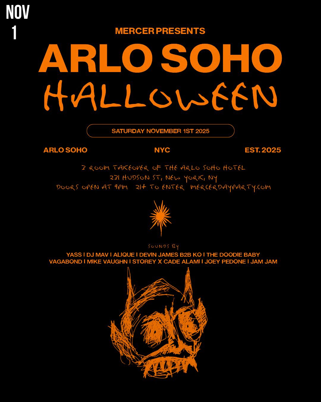 NYC HALLOWEEN 2025 ARLO SOHO