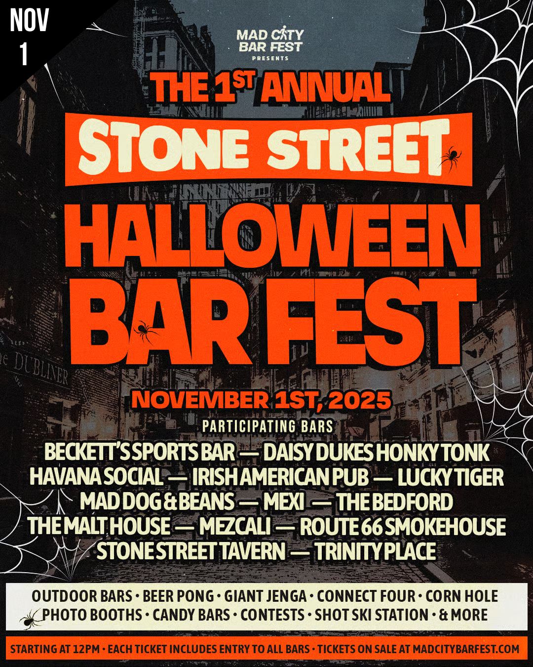 NYC HALLOWEEN 2025 BAR CRAWL FEST STONE