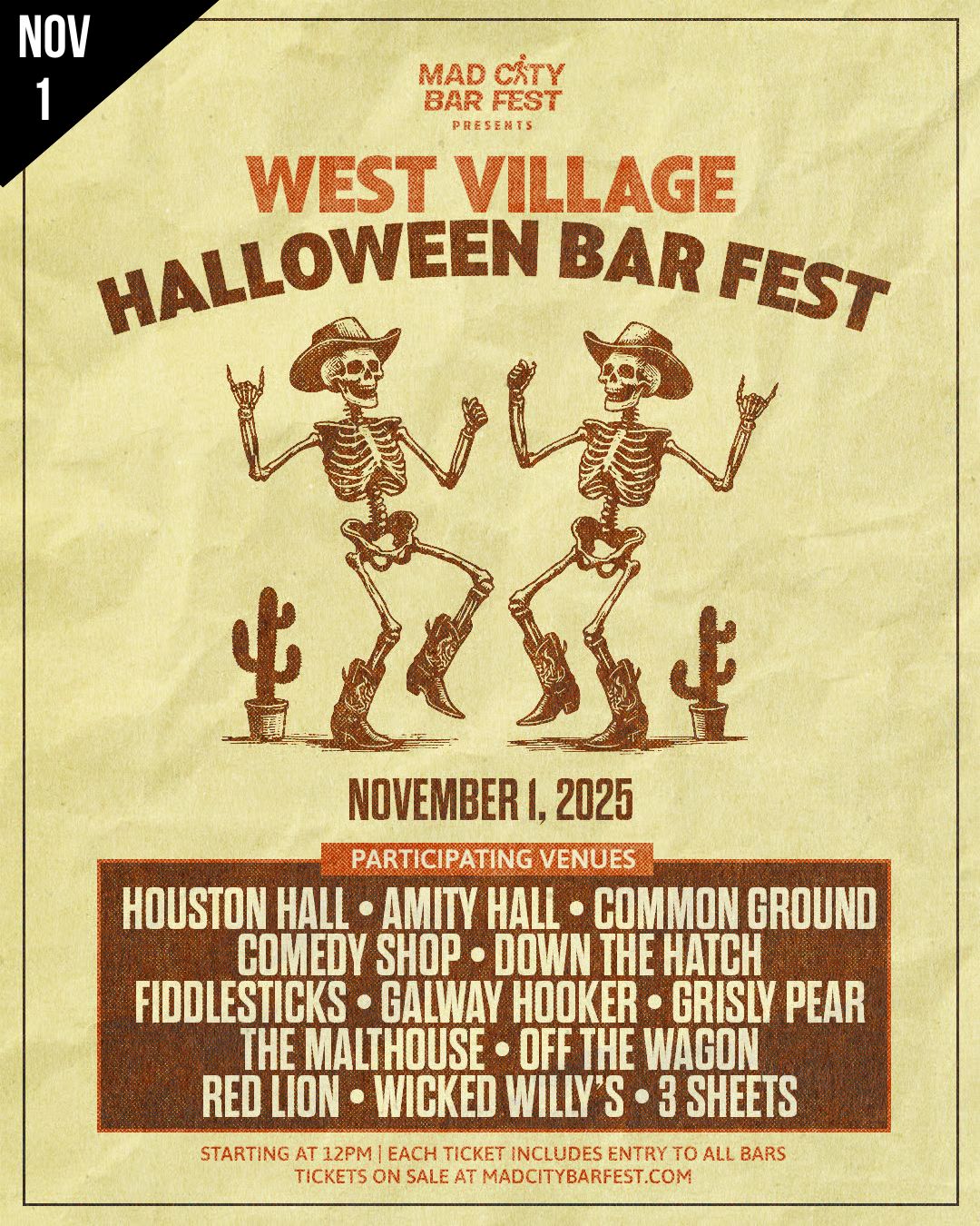 NYC HALLOWEEN 2025 BAR CRAWL FEST WV