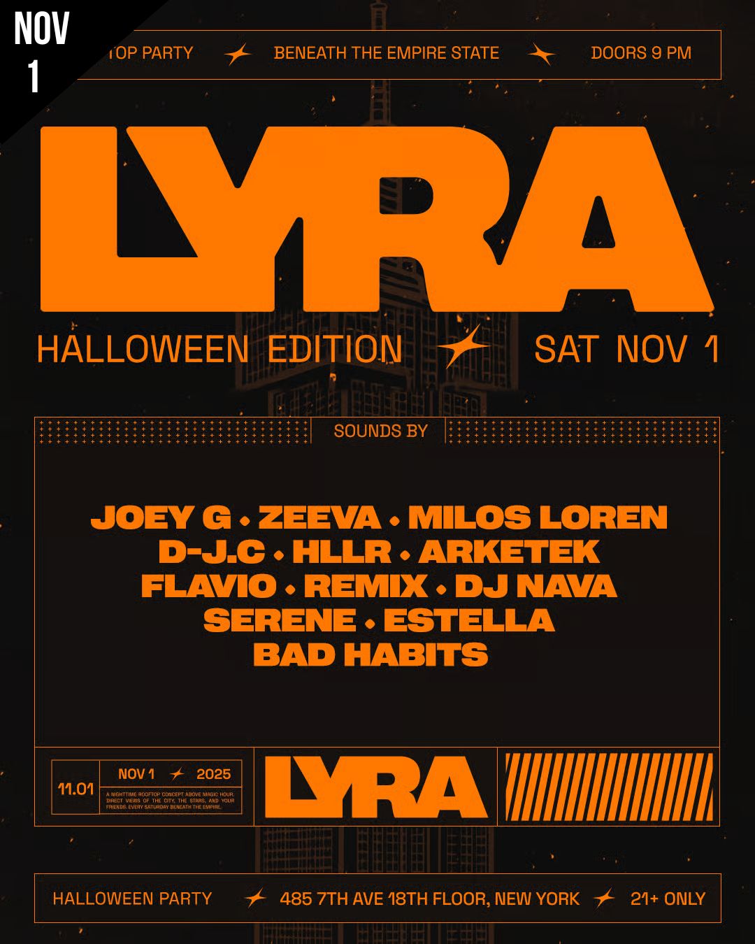 NYC HALLOWEEN 2025 MAGIC HOUR SAT