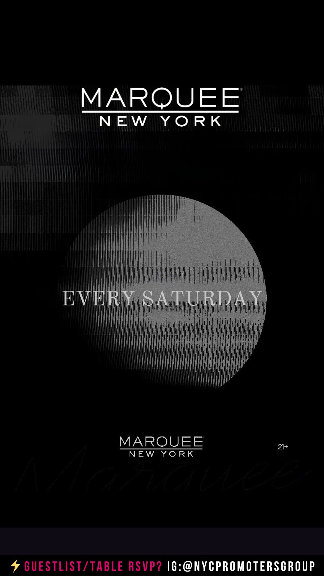 MARQUEE NYC SATURDAYS